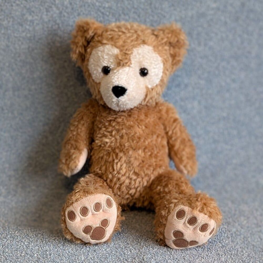 Disney Parks Duffy the Disney Bear Mickey Emblem Brown Plush 16" Stuffed Animal
